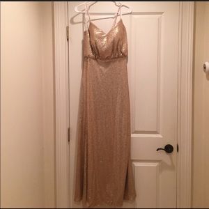 Bari Jay gold sequence dress size 6